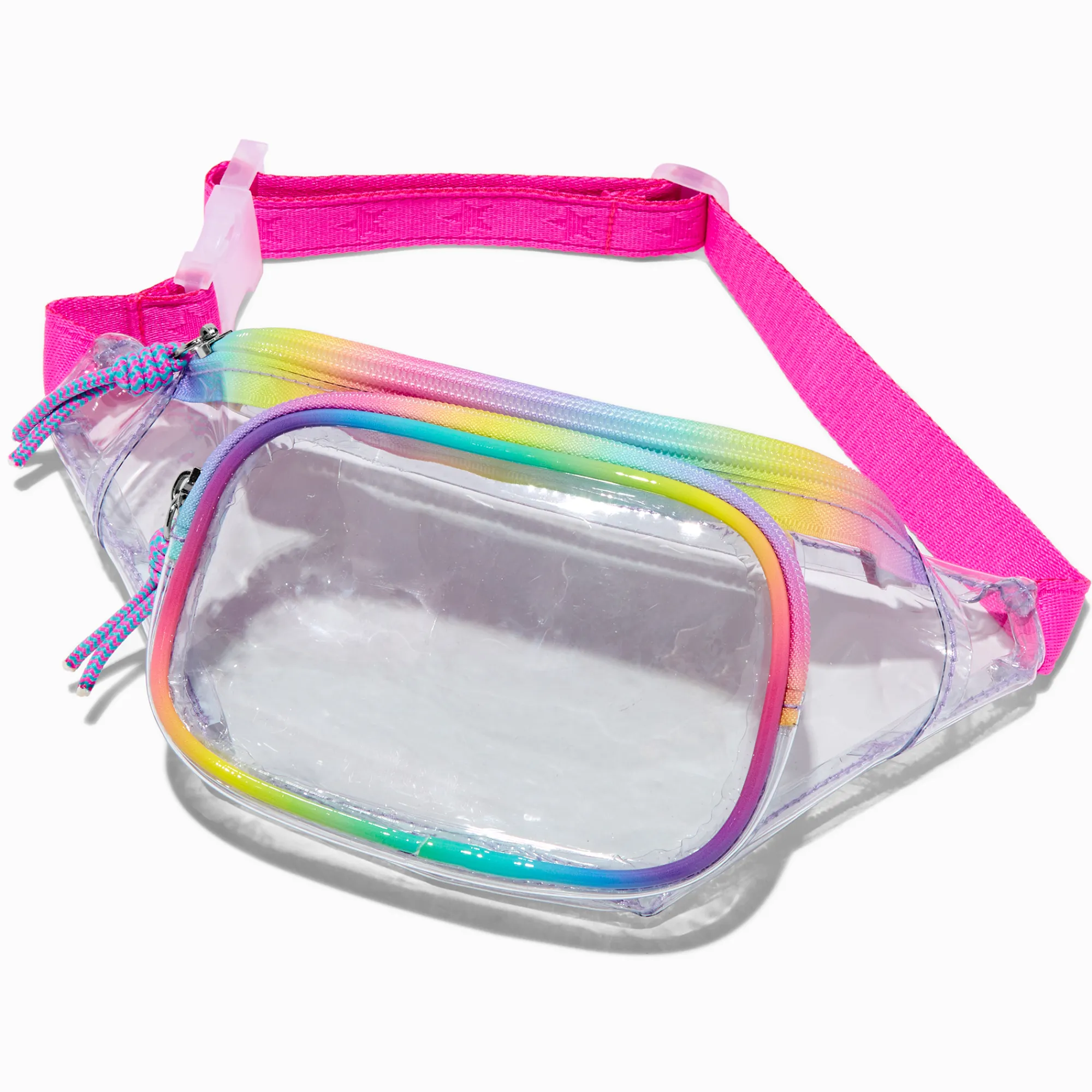 Claire's Sacs Banane-Sac banane arc-en-ciel transparent