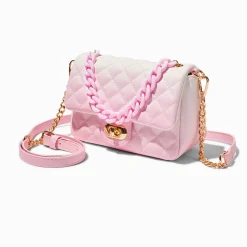 Claire's Sacs À Bandoulière-Sac à bandoulière et poignée matelassé avec dégradé rose clair