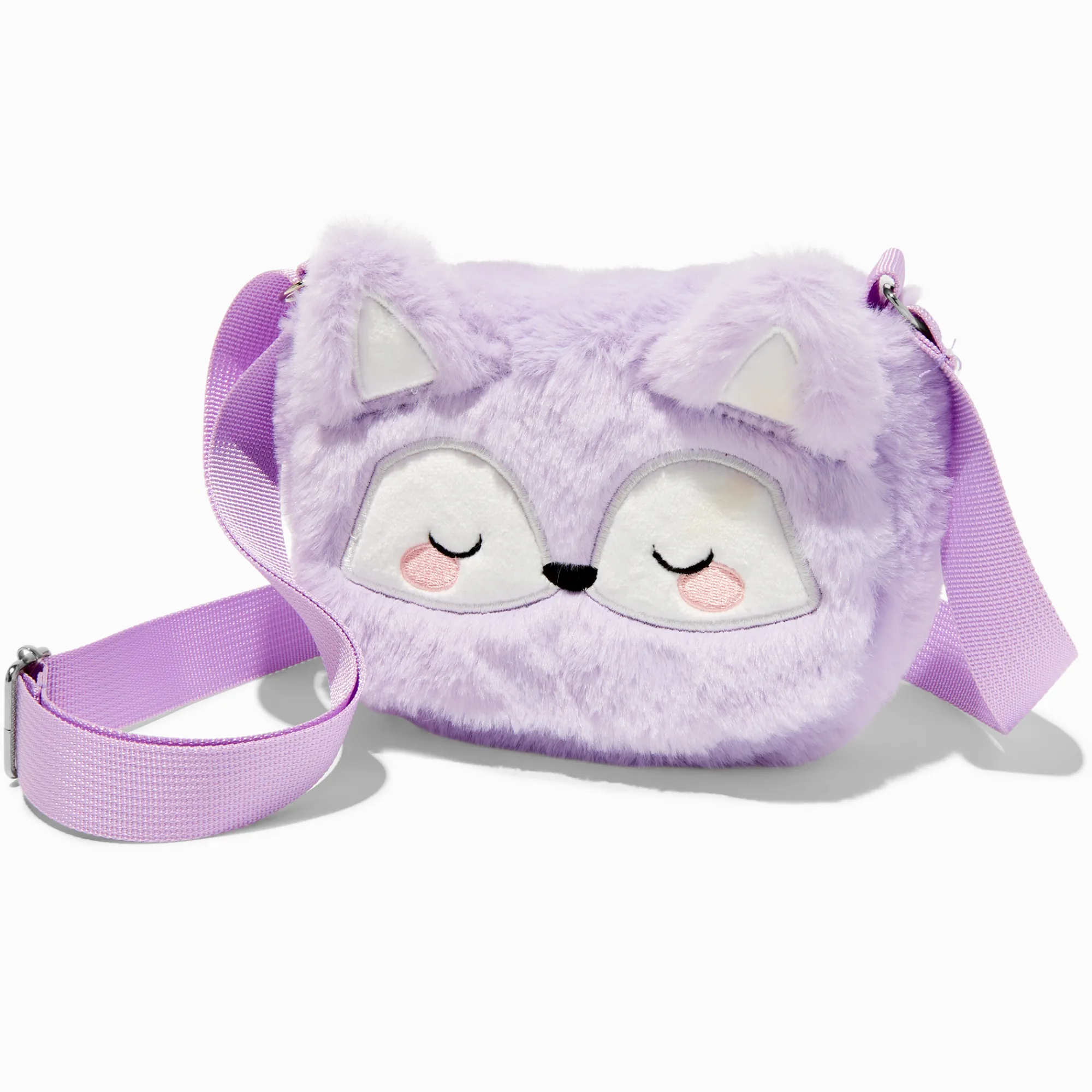 Claire's Sacs À Bandoulière-Sac à bandoulière renard lilas en fausse fourrure Claire's Club