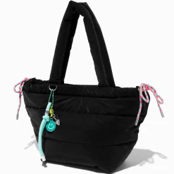 Claire's Sacs À Main Et Sacs Cabas-Sac cabas bombé nylon noir