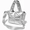 Claire's Sacs À Bandoulière-Sac cabas bouffant couleur argentée
