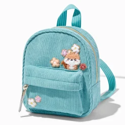 Claire's Sacs À Dos-Sac à dos bois en velours côtelé bleu Claire's Club