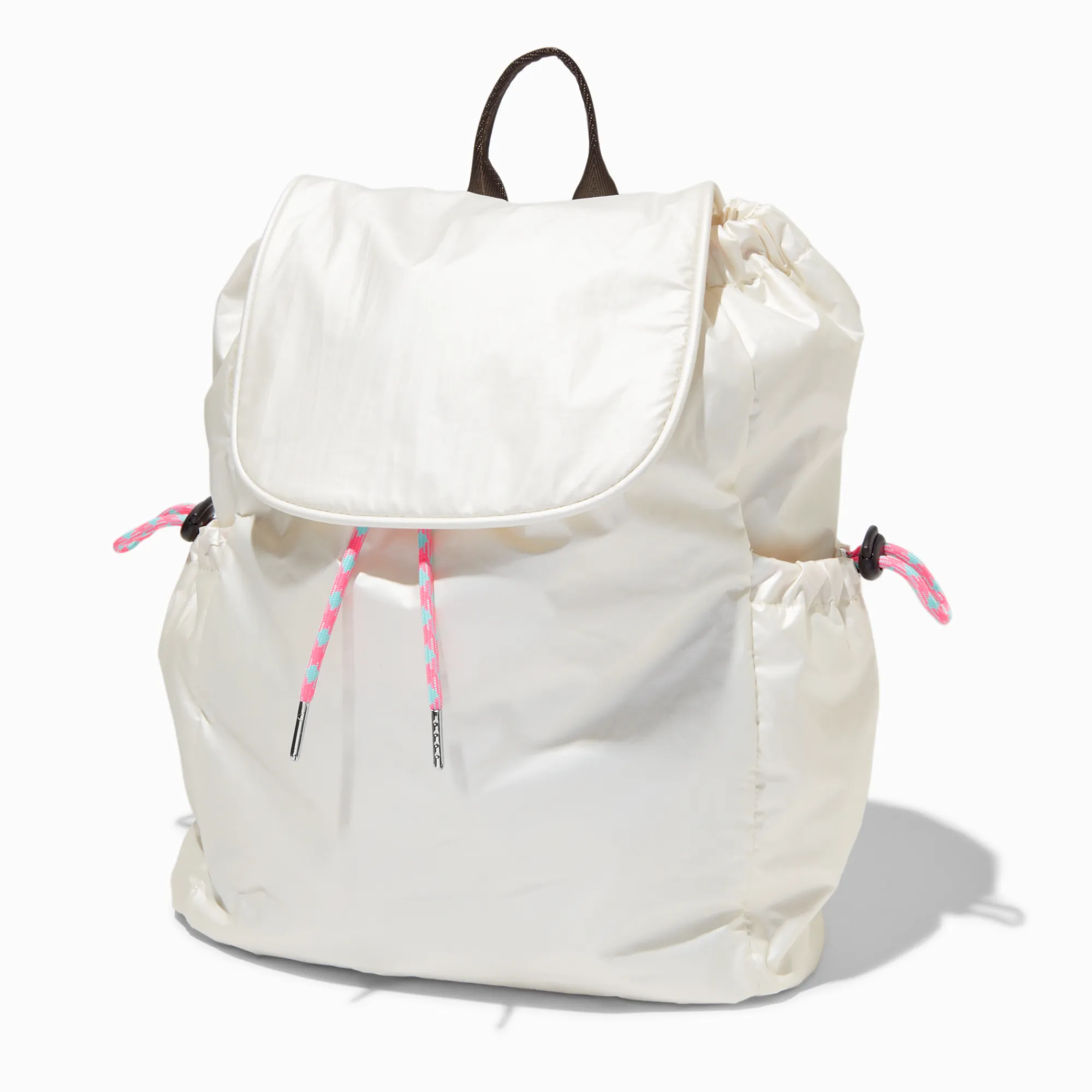 Claire's Sacs À Dos-Sac à dos à rabat nylon blanc