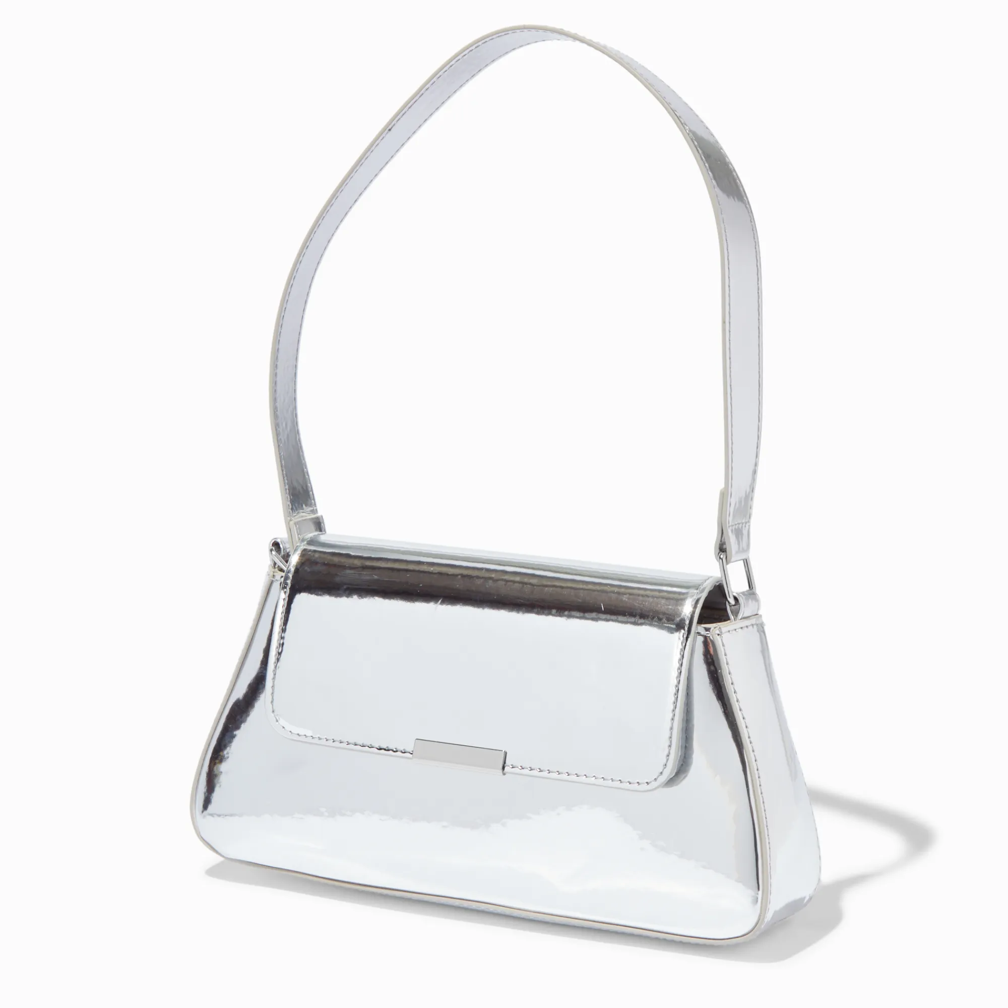 Claire's Sacs À Main Et Sacs Cabas-Sac porté épaule baguette couleur argentée miroir
