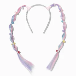 Claire's Bandeaux Et Serre-têtes|Élastiques-Serre-tête avec cheveux synthétiques tressés bulle avec dégradé Claire's Club