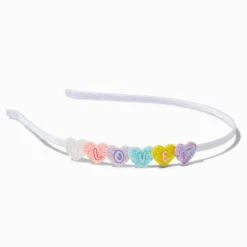 Claire's Bandeaux Et Serre-têtes-Serre-tête cœur à paillettes « Love » Claire's Club