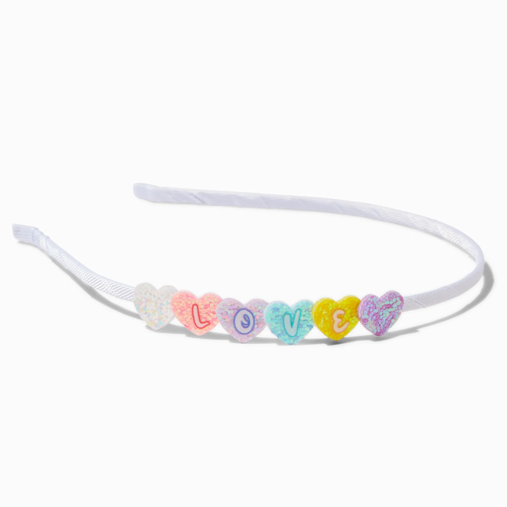 Claire's Bandeaux Et Serre-têtes-Serre-tête cœur à paillettes « Love » Claire's Club