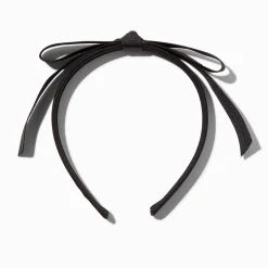 Claire's Bandeaux Et Serre-têtes-Serre-tête à nœud ruban fin noir
