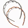 Claire's Bandeaux Et Serre-têtes-Serre-têtes à festons en bois d'imitation marron - Lot de 2