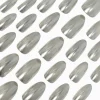 Claire's Ongles-Silver Glazed Stiletto Vegan Faux Nail Set - 24 Pack
