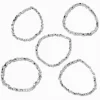 Claire's Bracelets-Silver-tone Square Stackable Bangle Bracelets - 5 Pack