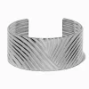 Claire's Bracelets-Silver-tone Thick Ribbed Cuff Bracelet