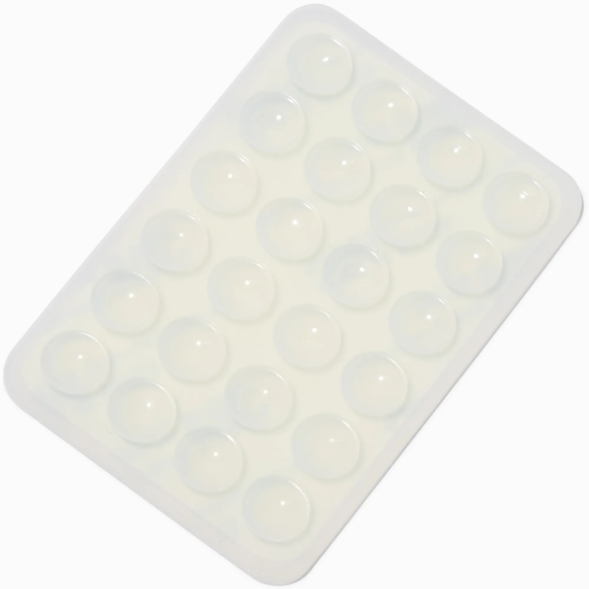 Claire's Accessoires Téléphone-Support adhésif pour coque de portable à ventouse en silicone rectangulaire transparent