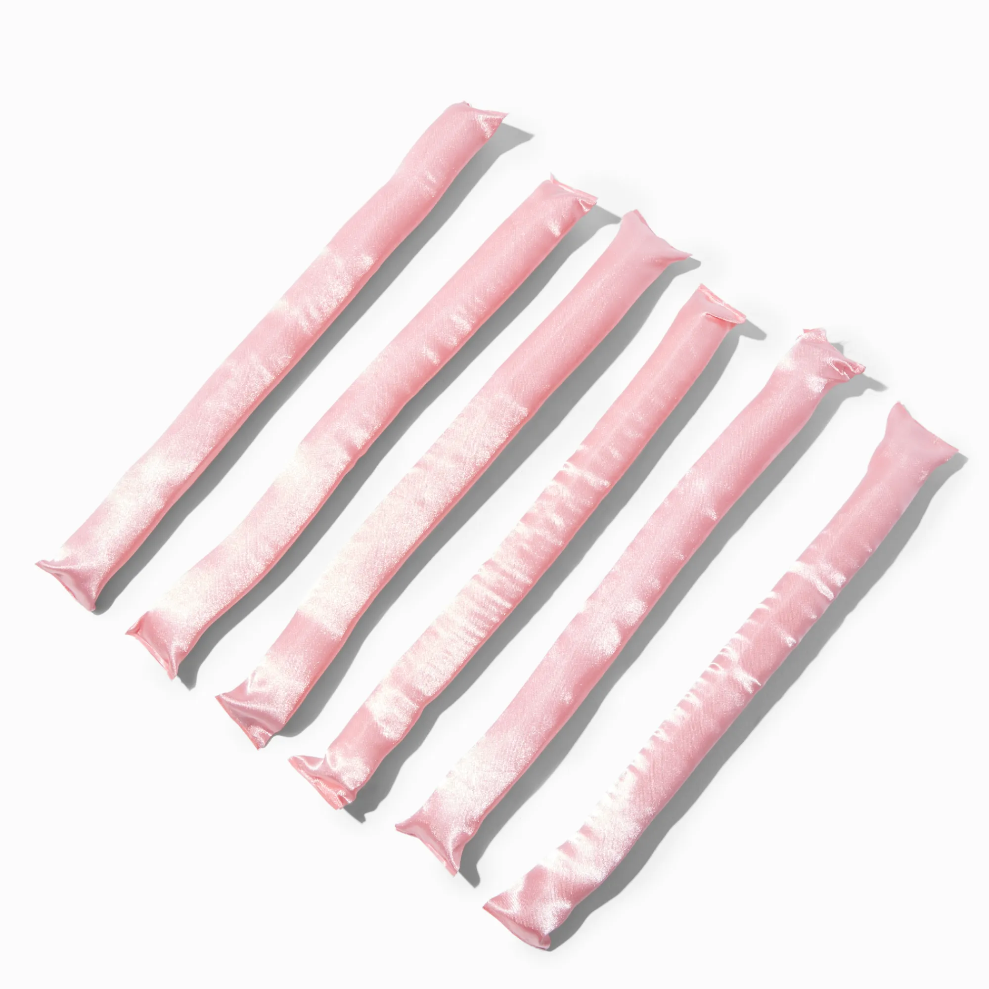 Claire's Accessoires Coiffure-Tiges à friser non chauffantes roses - Lot de 6