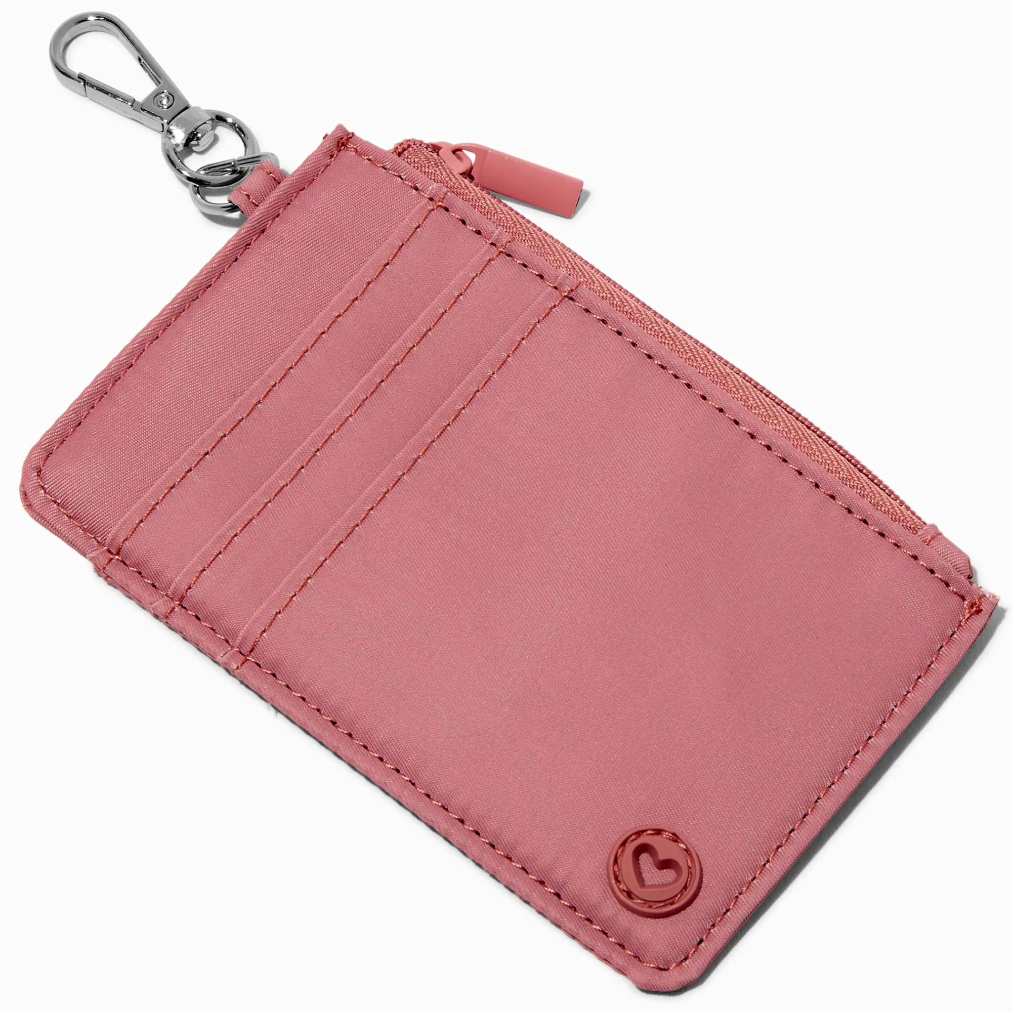 Claire's Porte-monnaies-Étui pour cartes de crédit en nylon rose mauve