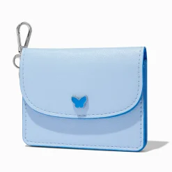 Claire's Portefeuilles-Étui pour cartes papillon bleu