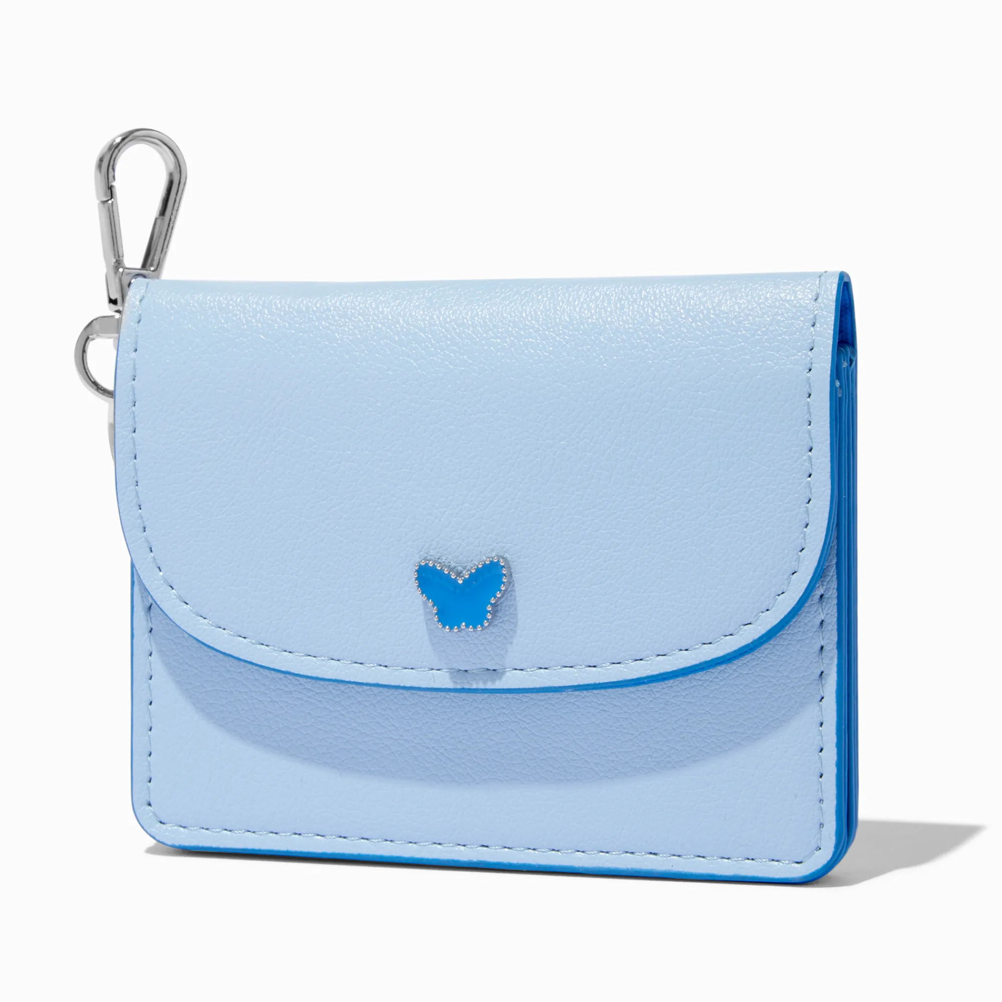 Claire's Portefeuilles-Étui pour cartes papillon bleu
