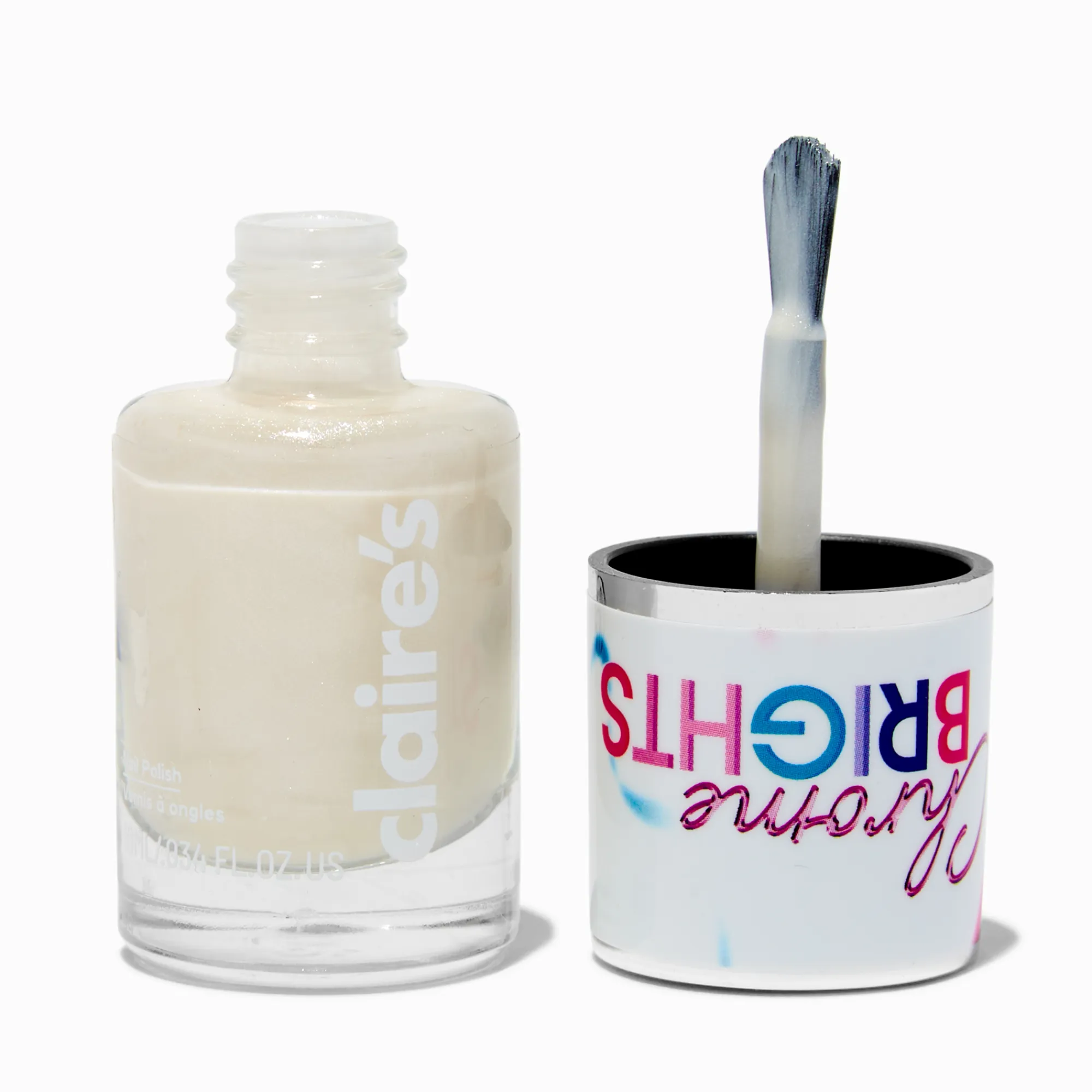 Claire's Ongles-Vernis à ongles unique Chrome Brights - Blanc
