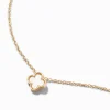 Claire's Colliers-White Clover Gold-tone Pendant Necklace
